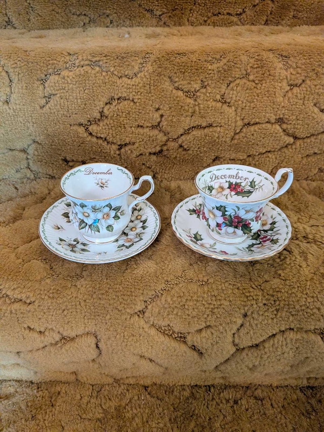 Royal Albert December Tea Cups