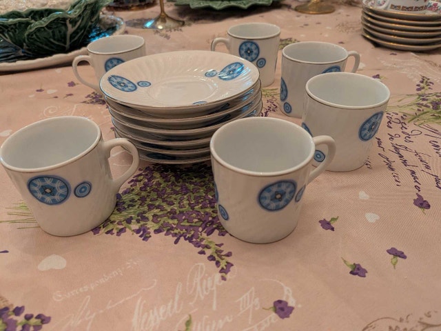 Porcelain Espresso Cup and Saucer Set