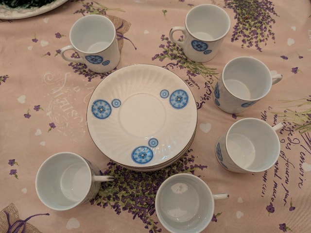 Porcelain Espresso Cup and Saucer Set - photo 2