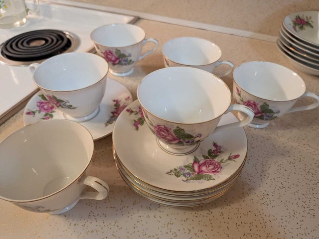 Floral Tea Cup and Saucer Set