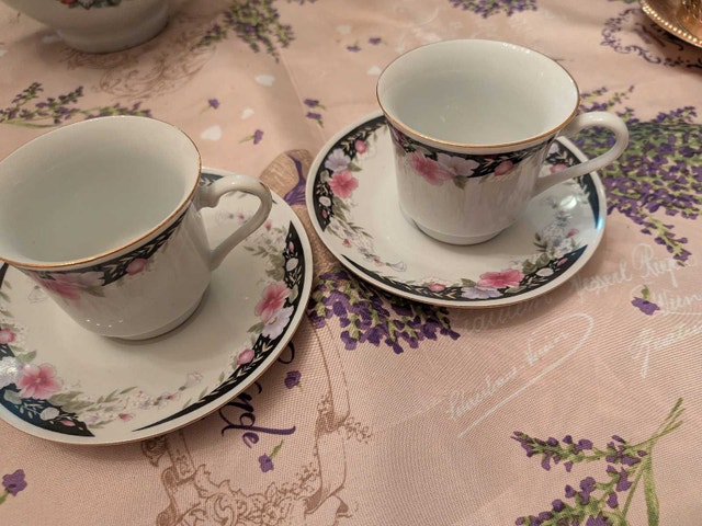 Floral Tea Cup and Saucer Set