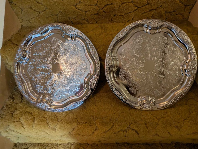 Silver-Plated Decorative Trays