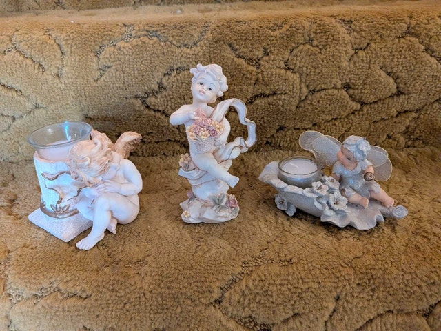 Ceramic Angel Figurines Set