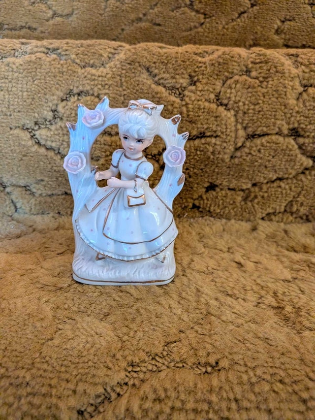 Porcelain Figurine Girl with Roses