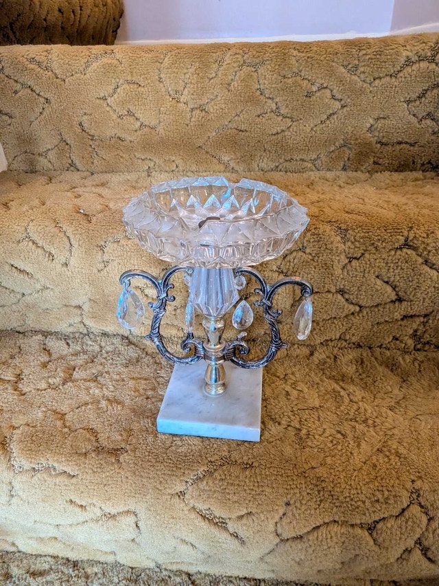 Crystal and Marble Tabletop Decor