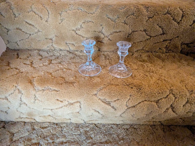 Glass Candlestick Holders