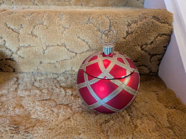 Decorative Holiday Ornament Container