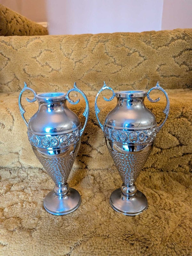 Decorative Metal Urn Vases