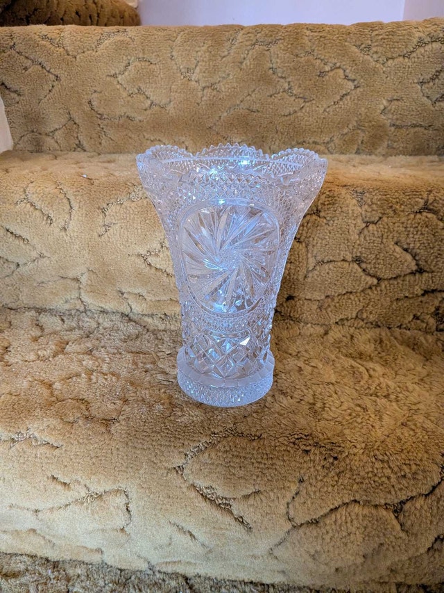 Crystal Cut Glass Vase