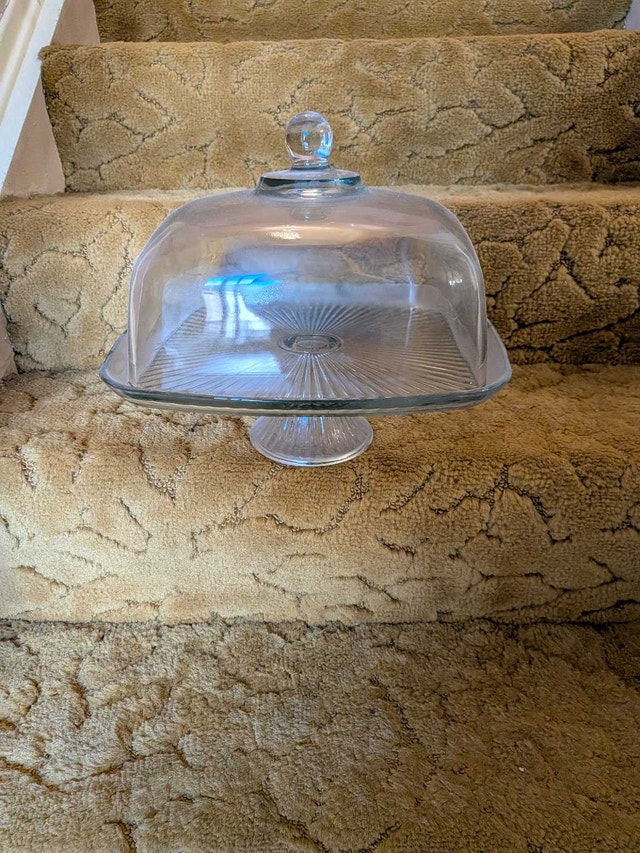 Glass Cake Stand with Dome