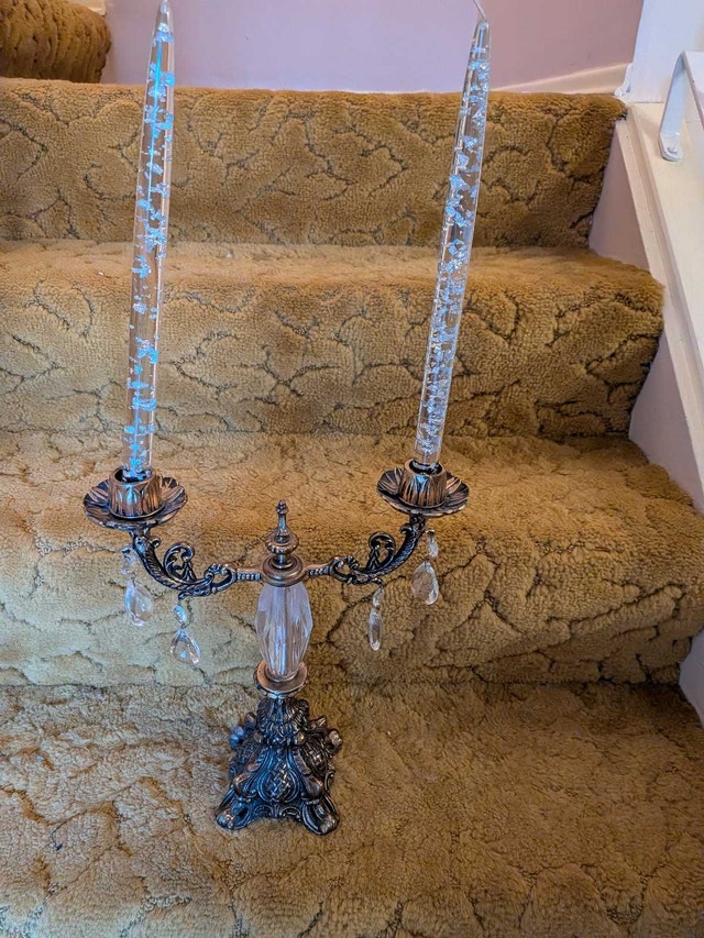 Crystal Candelabra with LED Candles