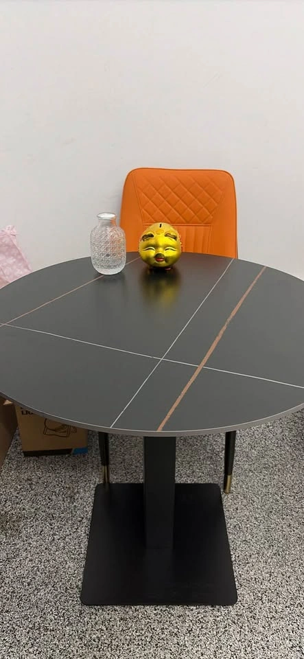 Round table for sell. Brand new, porcelain sinter stone top - photo 3