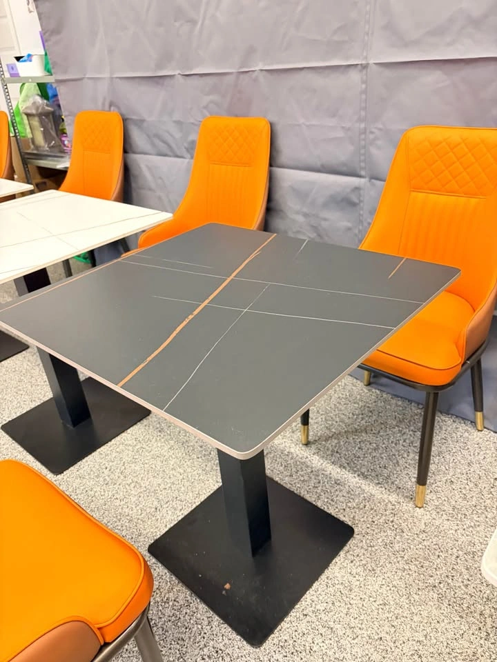 Restaurant table, brand new, stone top with steel base. $150 - photo 2