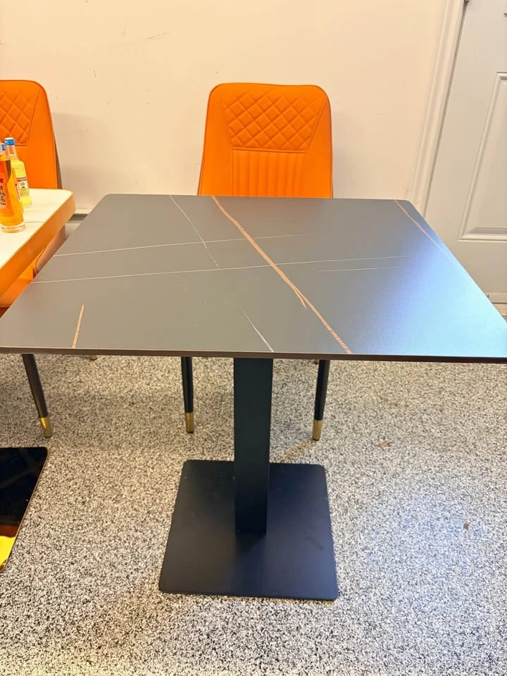 Black and White Sintered Stone Dining Table