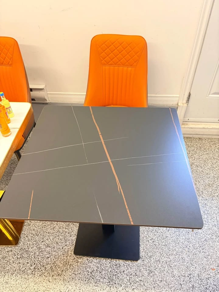 Black and White Sintered Stone Dining Table - photo 2