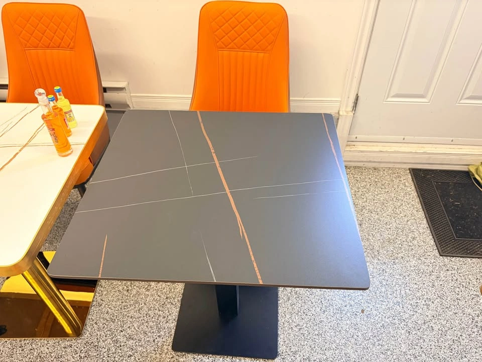Black and White Sintered Stone Dining Table - photo 3