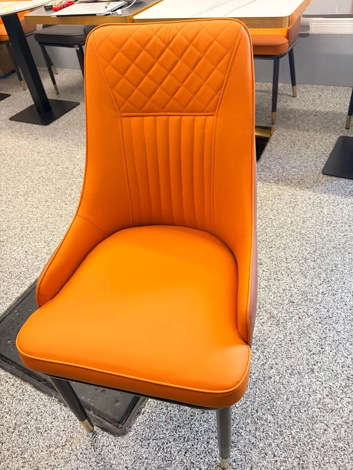 Oasis Furniture Modern Dining Chair, Orange and Brown - photo 4
