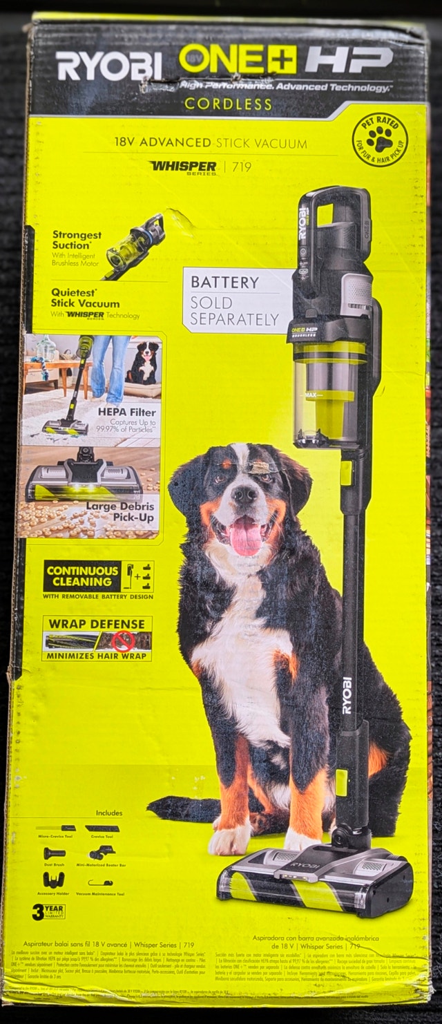 BRAND NEW Ryobi 18V ONE+ High Performance Stick Vacuum