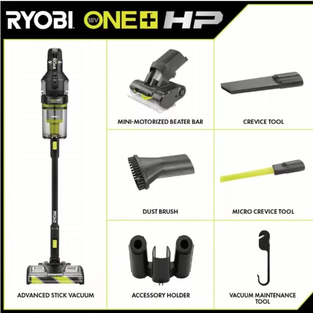 BRAND NEW Ryobi 18V ONE+ High Performance Stick Vacuum - photo 3