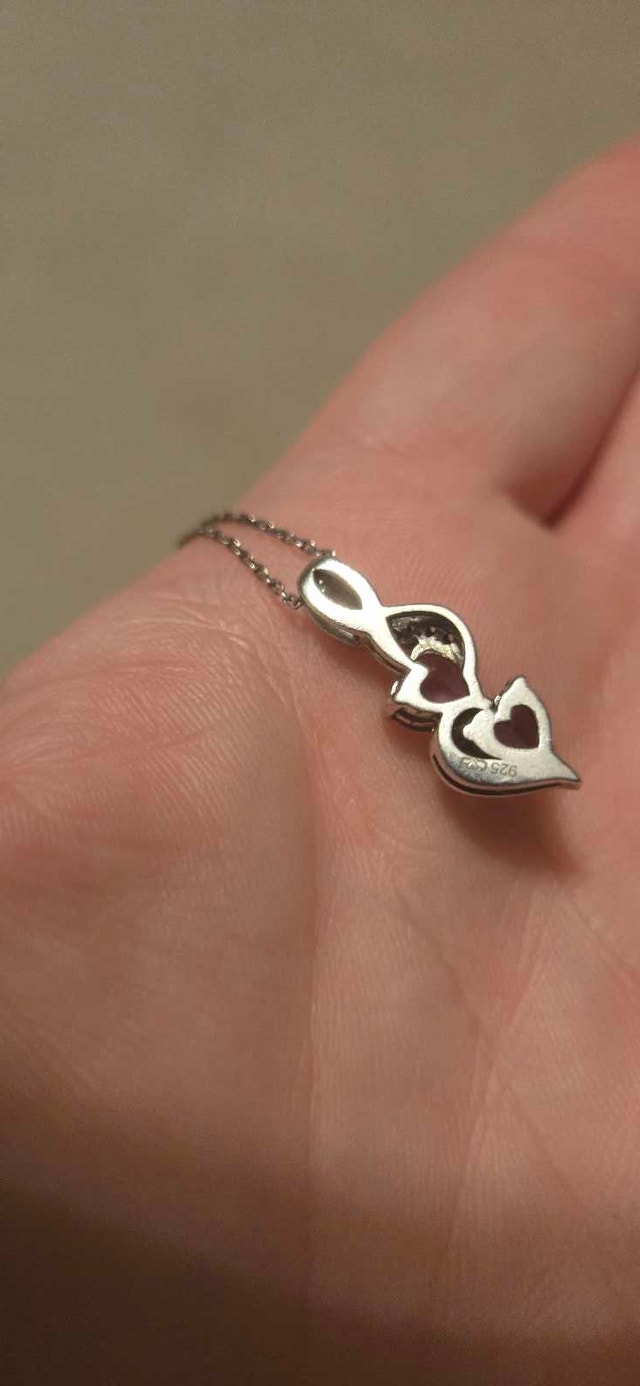 Charm Amethyst Silver Necklace - photo 3