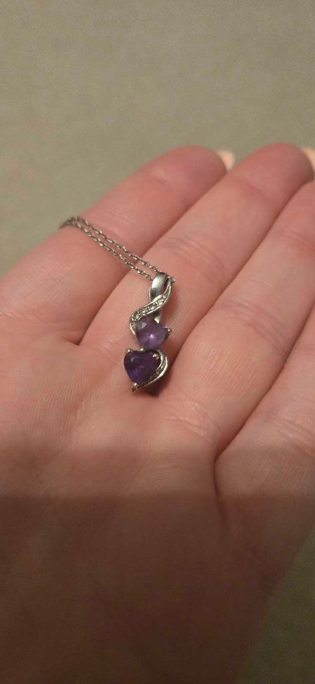 Charm Amethyst Silver Necklace - photo 5