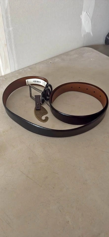Joseph Abboud Black Leather Belt Size 48