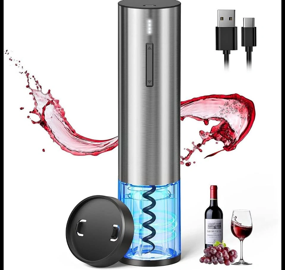 Automatic Electric Wine Opener Silver