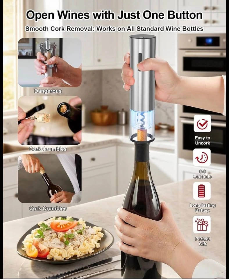 Automatic Electric Wine Opener Silver - photo 2