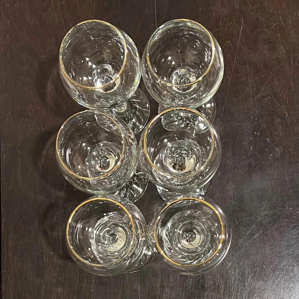 Vintage 1988 Calgary Olympic 7” Wine Glasses / 22k Gold Rim - photo 2