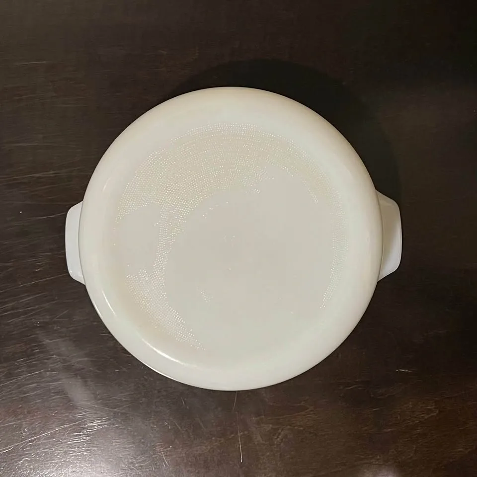 Vintage Dynaware Pyr-O-Rey Milk Glass Casserole Dish - photo 4