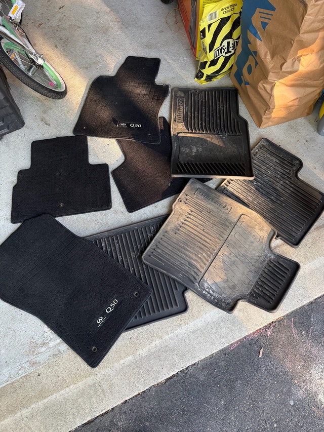 2014 - 2024 OEM Infiniti Q50 Floor Mats rubber and carpet