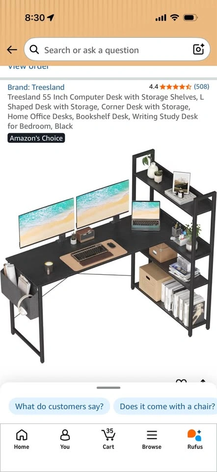 Desk with shelves - photo 3