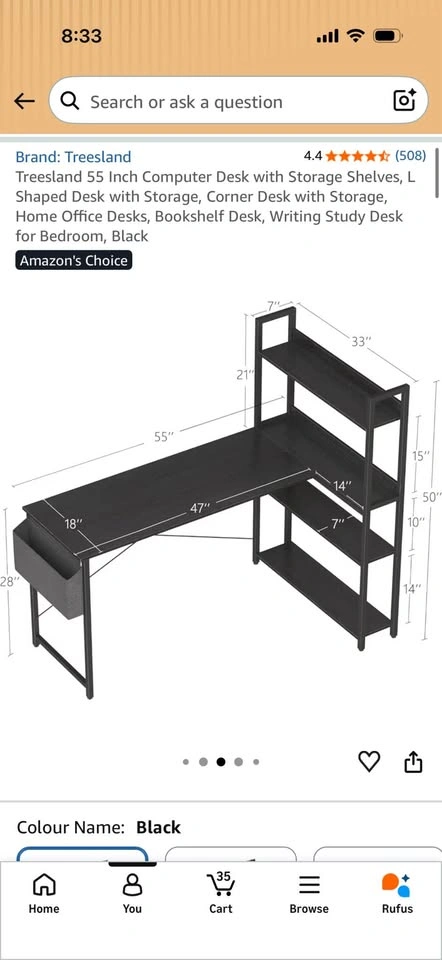Desk with shelves - photo 4