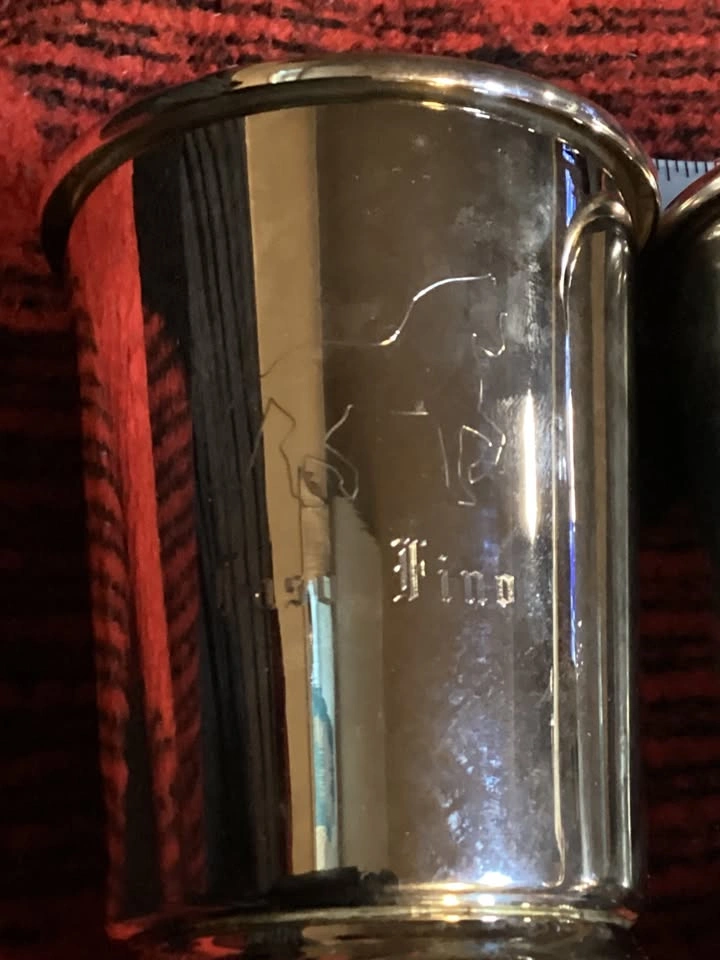 Rare 2 PASO FINO Horse Cups marked Sheridan at the bottom - photo 5
