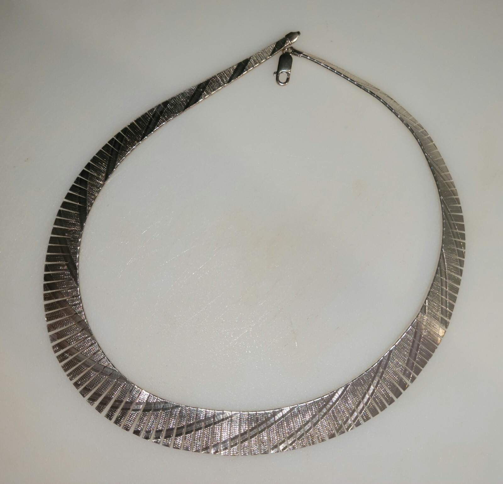 Italian Omega Reversible Necklace Sterling Silver 925 31.7g