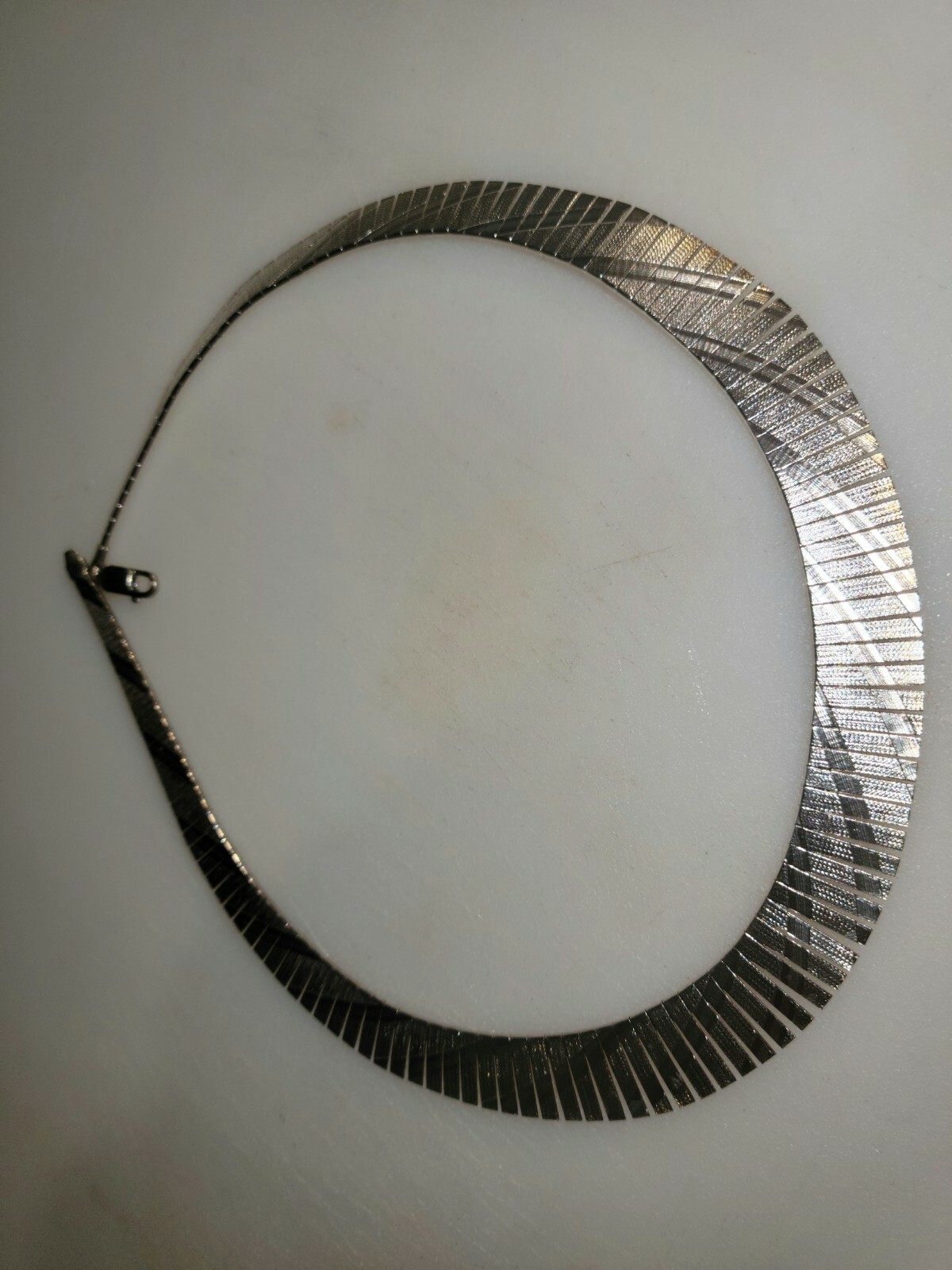 Italian Omega Reversible Necklace Sterling Silver 925 31.7g - photo 2