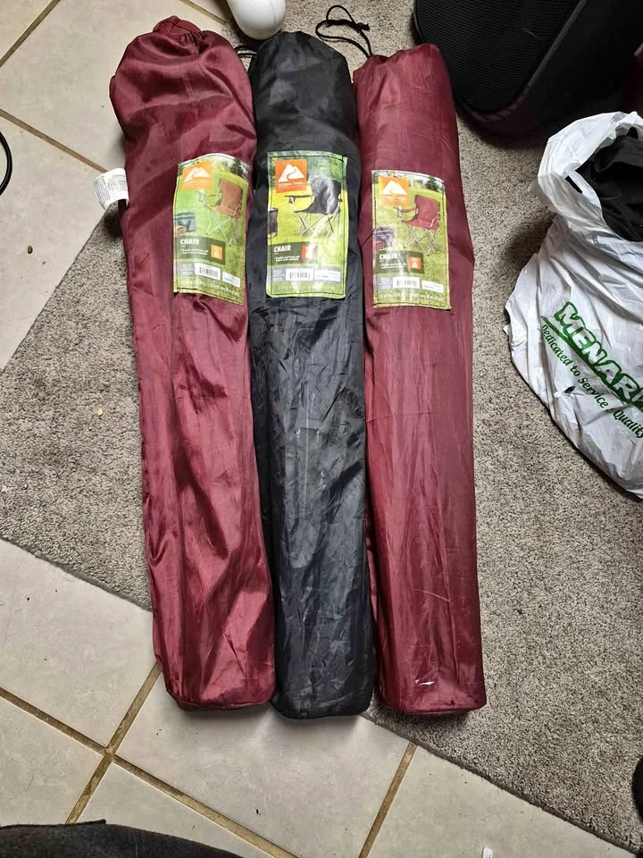 3 ozark trail folding chairs