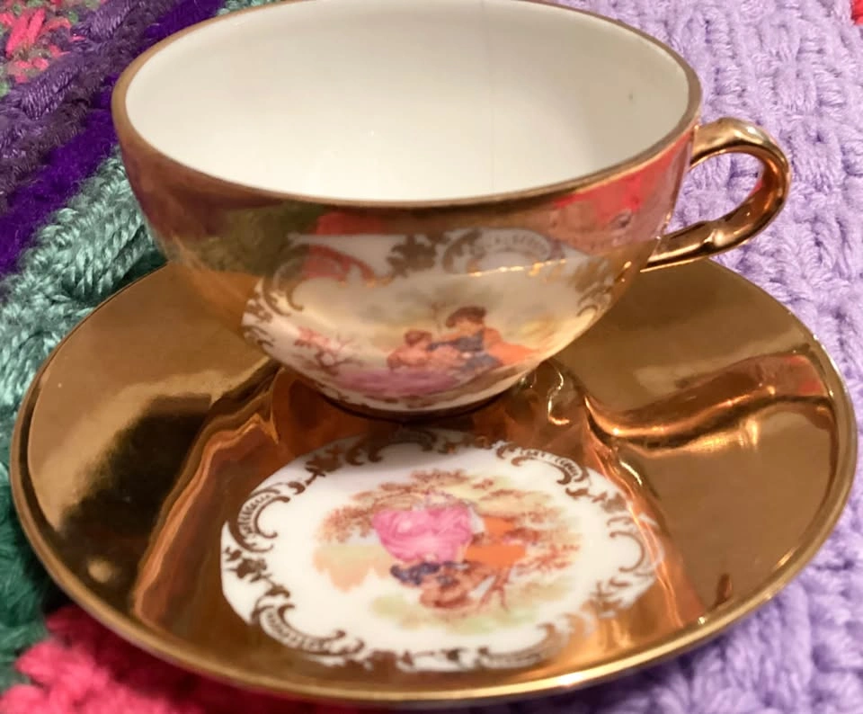 22K Gold Finish Tea/Coffee Set. Made in España (Spain) - photo 3