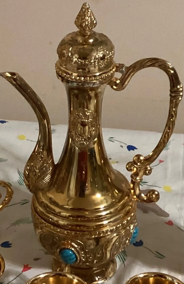Vintage Turkish Metal Coffee/Tea set - photo 5