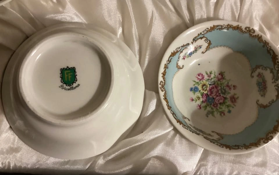 Rare vintage FF Porcellana (ITALY porcelain) gift for 6 set - photo 3