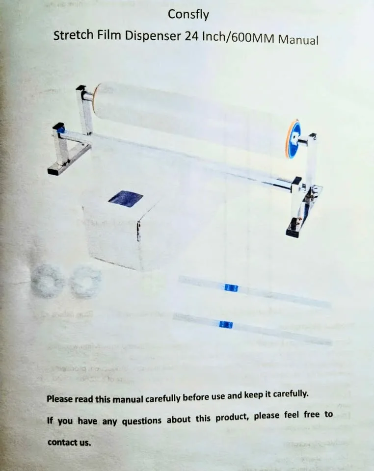 24"Stretch film dispenser wrapping machine image indicator(2)