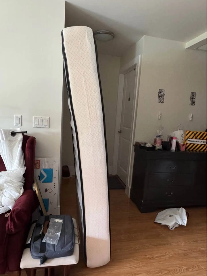 Twin Foam Mattress – White – Barely Used - photo 2