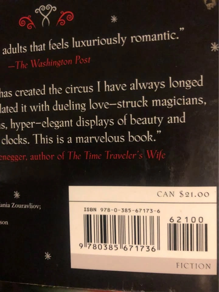 ⚽️ The Night Circus by Erin Morgenstern Young Adult Fiction - photo 3