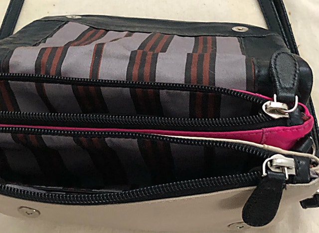 Danier Genuine Leather Triple Pouch Crossbody Bag – Colorblock - photo 2