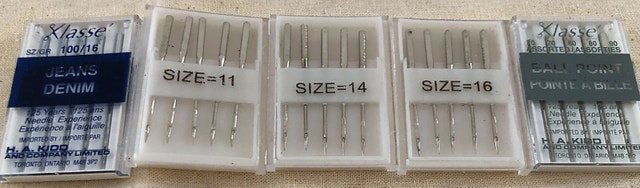 5 new sealed packs of Klasse sewing machine needles for sale