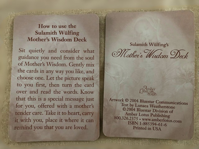 2004 Mother’s Wisdom Oracle Deck 40 Cards - photo 5