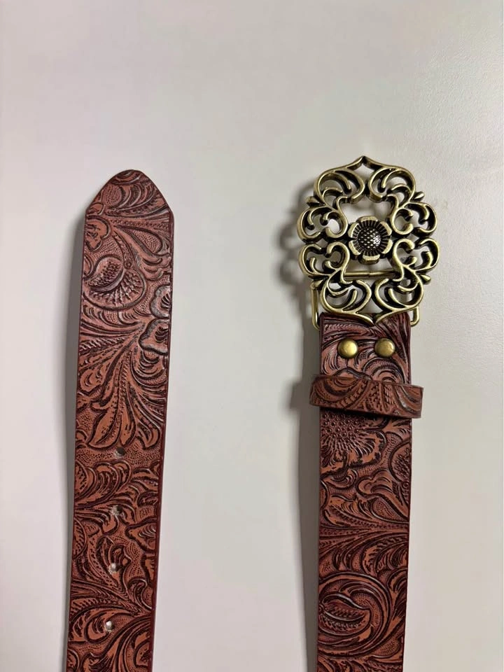 Brown Belt w Ornate Buckle