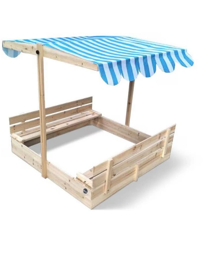 New Plum Outdoor Portable Wooden Sandbox with Canopy - photo 3