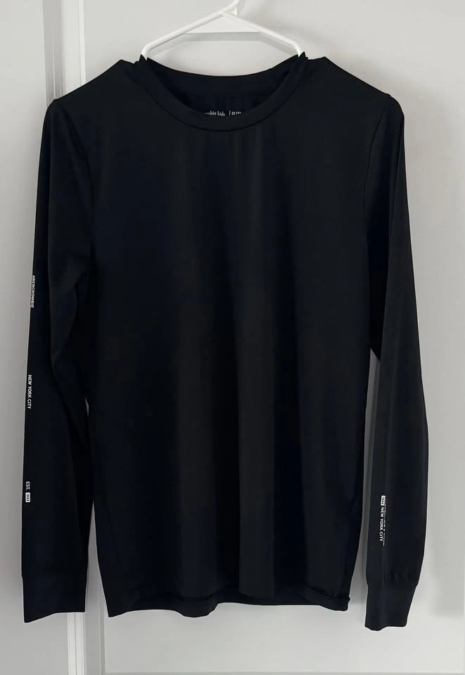 Abercrombie Long-Sleeve Nanoweight Active Logo Tee ~ Size 13/14 - photo 2