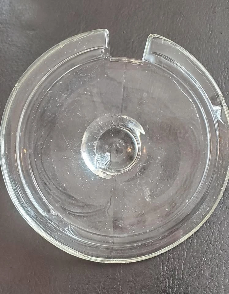 Vintage Clear Glass Condiment Jar w Lid - photo 4